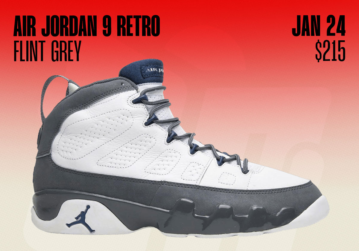 Jordan Release Dates January 2026 Air Jordan 9 Flint Grey