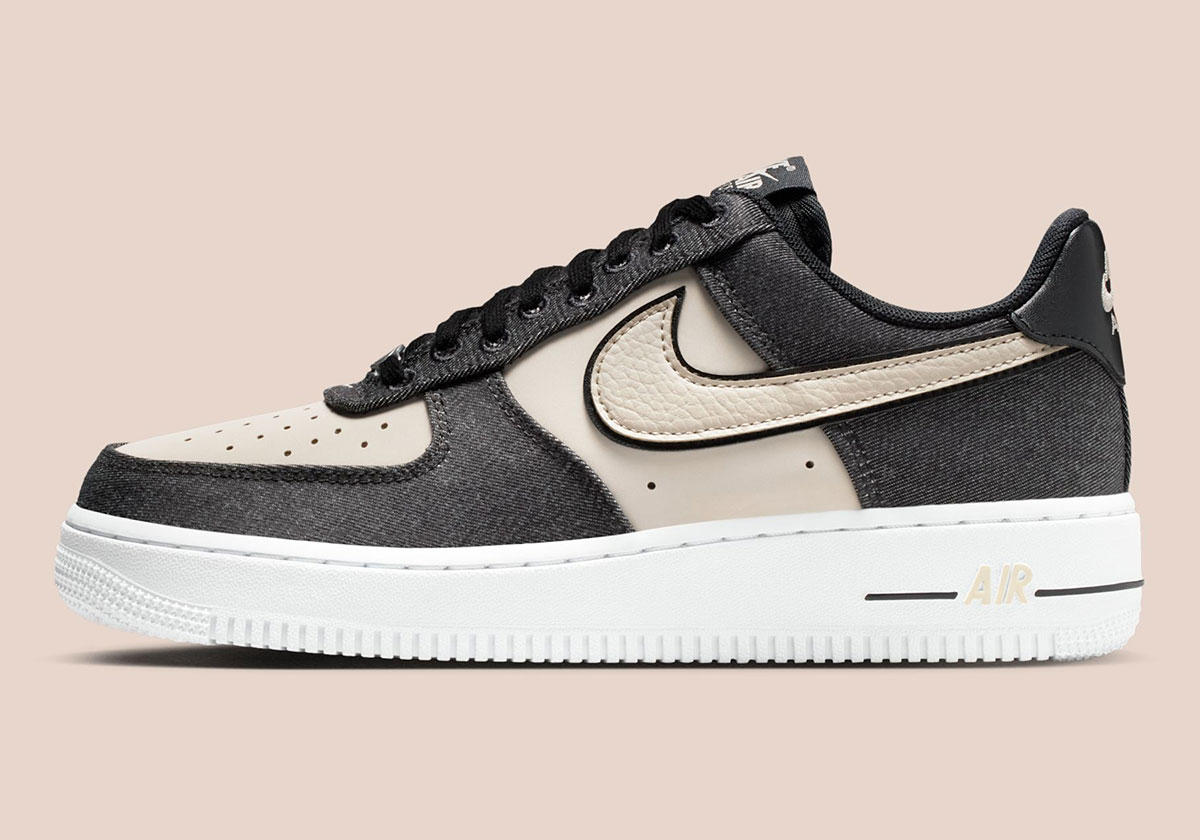 Nike Air Force 1 Low Black Metallic Silver Net Ib6641 001 1