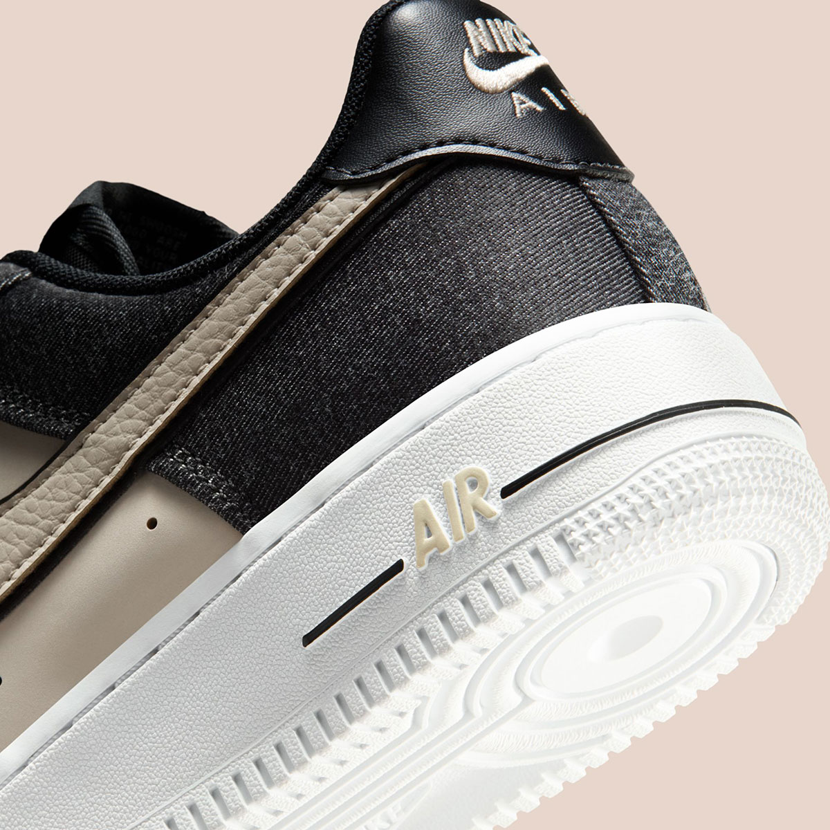 Nike Air Force 1 Low Black Metallic Silver Net Ib6641 001 8