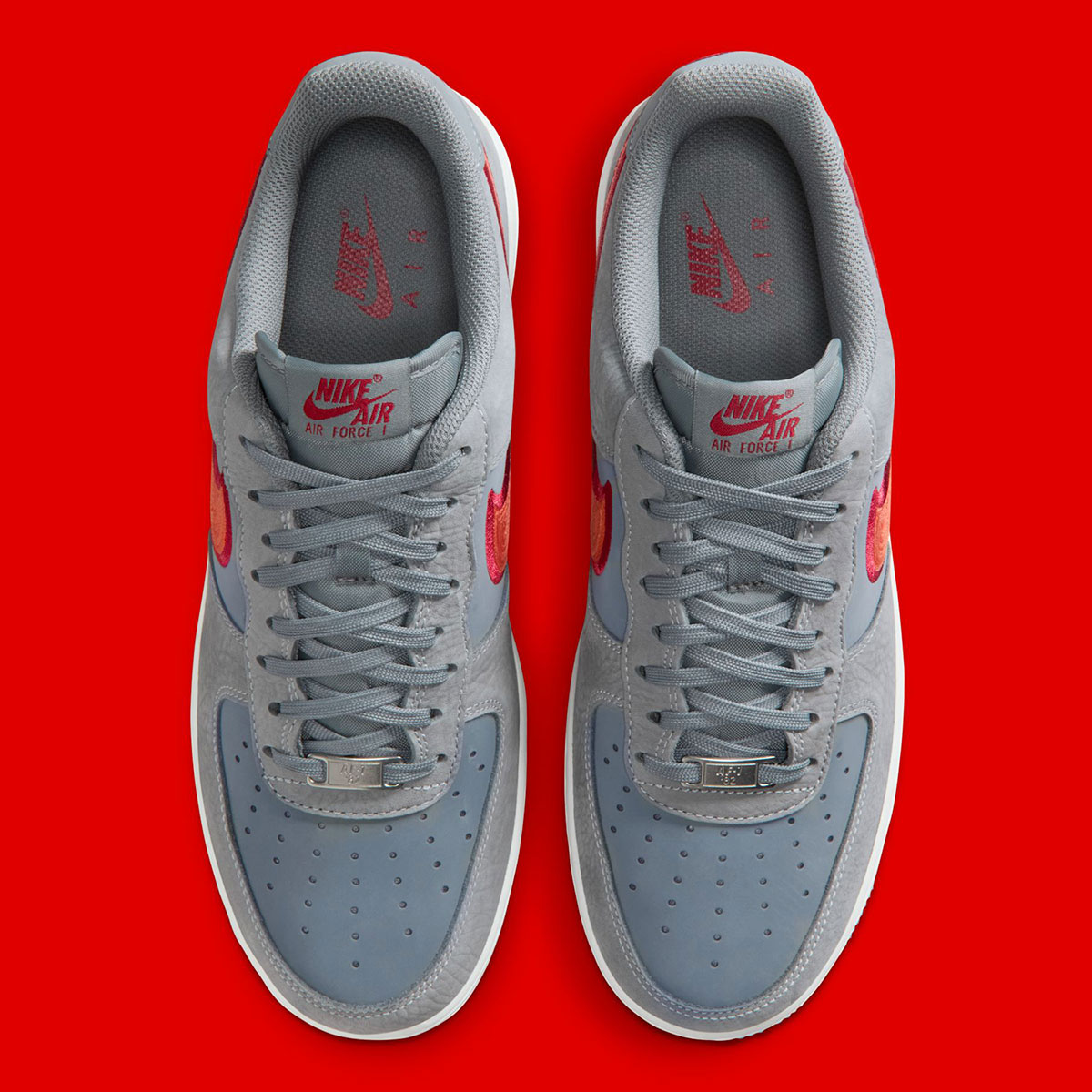 Nike Air Force 1 Low Cool Grey Team Crimson Summit White Rust Factor Ib6842 001 4