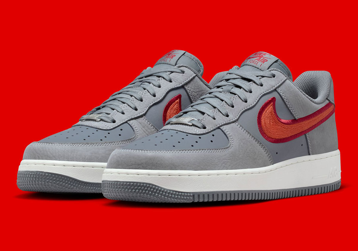 Nike Air Force 1 Low Cool Grey Team Crimson Summit White Rust Factor Ib6842 001 5