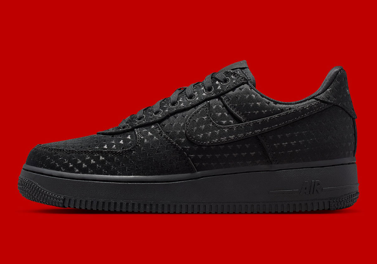 Nike Air Force 1 Low Heart Locket Black University Red Iq9965 001 10