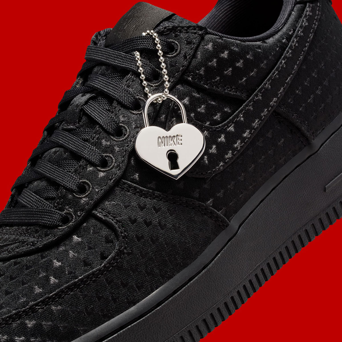 Nike Air Force 1 Low Heart Locket Black University Red Iq9965 001 6