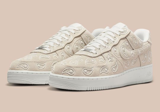 The Nike Air Force 1 Low Pairs Paisley Print And Suede Uppers