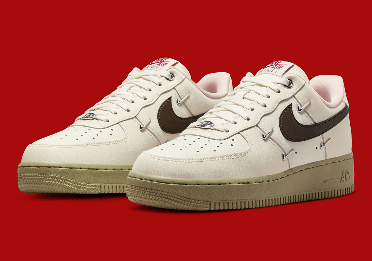 The Nike Air Force 1 Low Issues An Earthy LX “Multi-Swoosh”