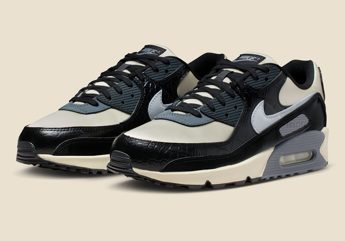 Croc Skin Leather Hops On A Dressy Nike Air Max 90