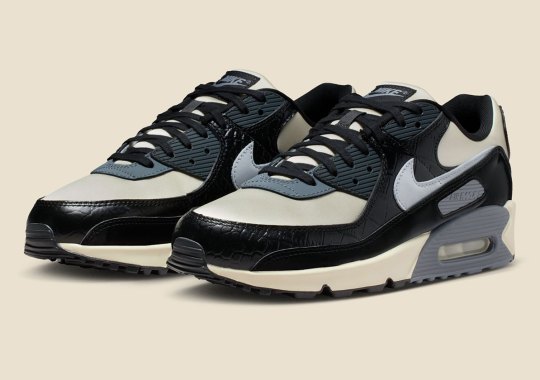 Croc Skin Leather Hops On A Dressy Nike Air Max 90