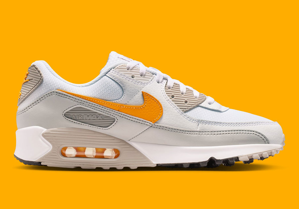 Nike Air Max 90 White College Grey Vast Grey Laser Orange Dm0029 119 4