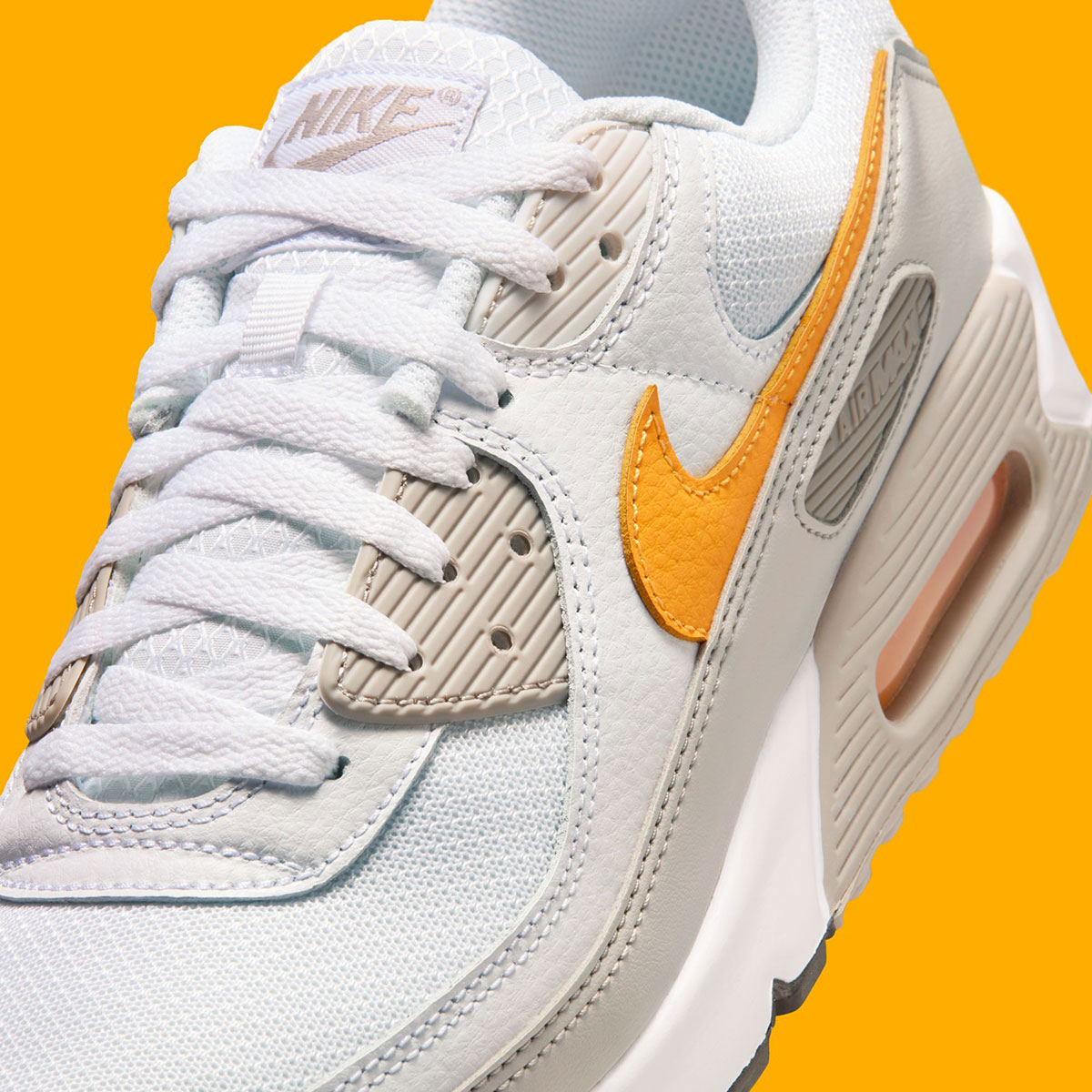 Nike Air Max 90 White College Grey Vast Grey Laser Orange Dm0029 119 7