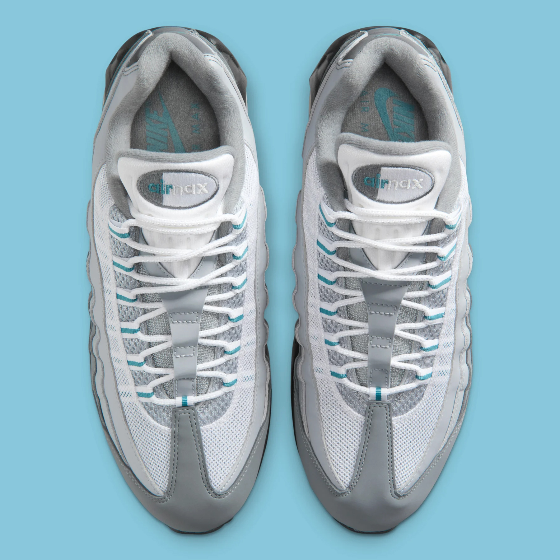Nike Air Max 95 Big Bubble Cool Grey Mineral Teal Wolf Grey Metallic Silver Iq0285 065 5