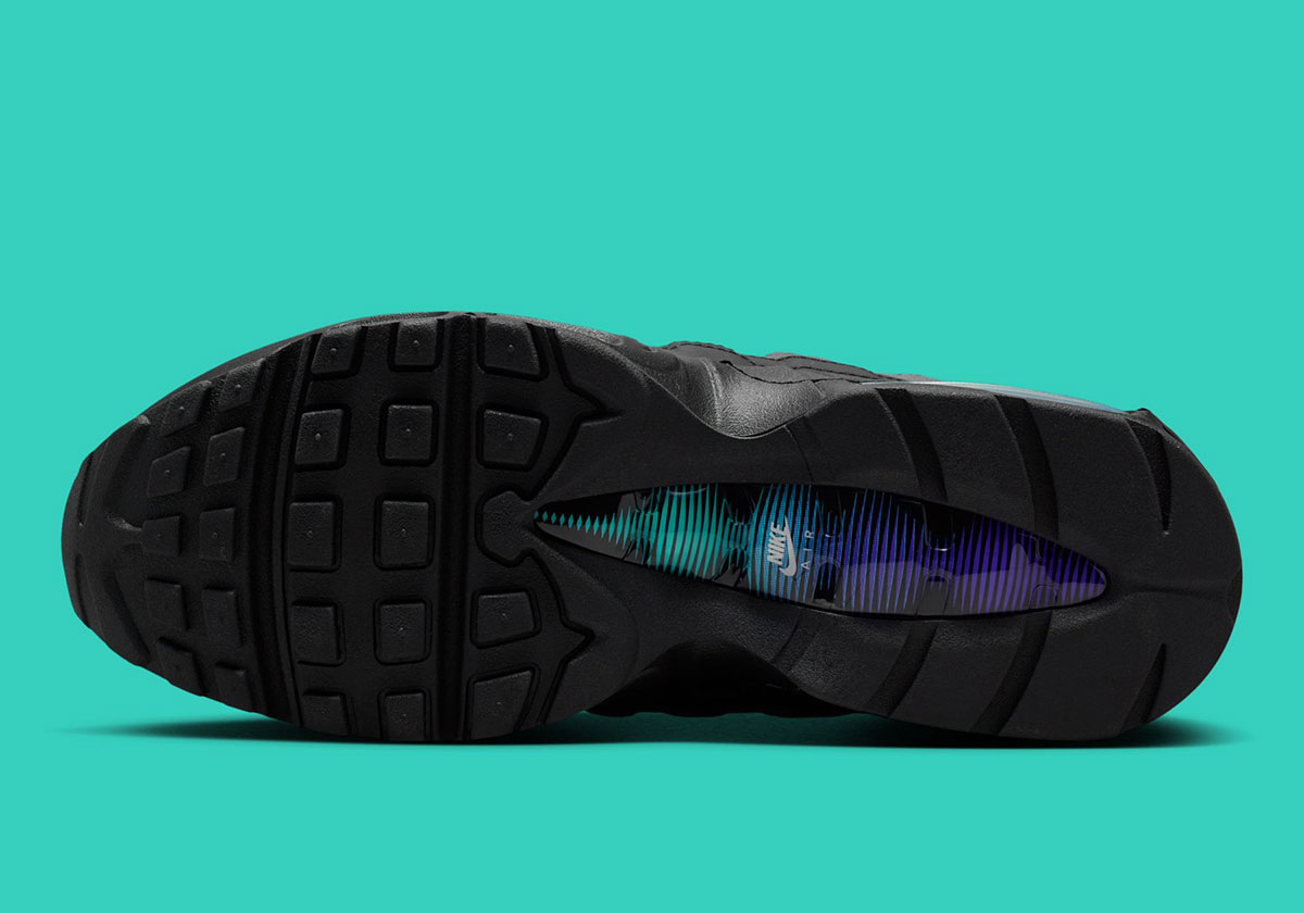 Кроссовки для бега Nike Air Max 95 Черные, серо-железные, фиолетовые, с пыльным Кактусом Iq7601 010 2