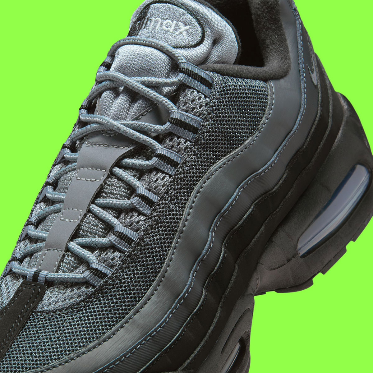 Nike Air Max 95 Black Lime Blast Anthracite Metallic Silver Iq0285 010 3