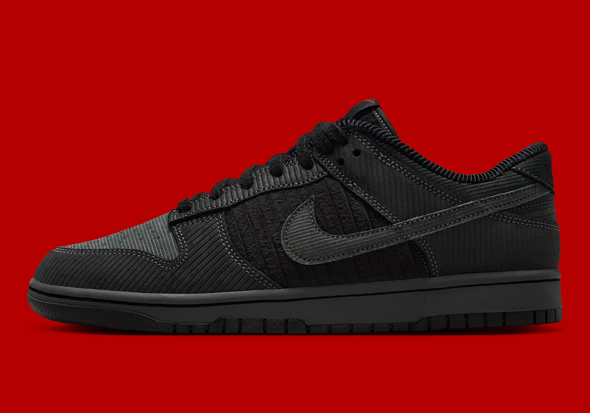 Nike Dunk Low Black Corduroy Ib7746 001 1