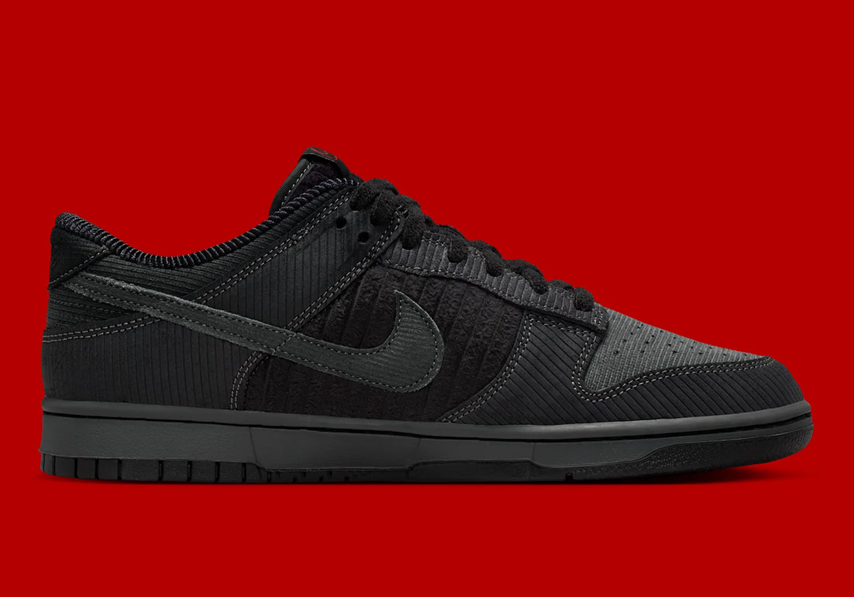 Nike Dunk Low Black Corduroy Ib7746 001 3