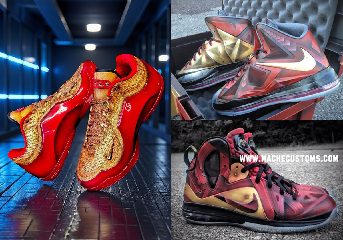 The Nike LeBron Suits Up In Mache Customs’ Iron Man Armor Again