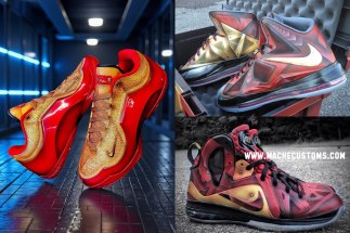 The Nike LeBron Suits Up In Mache Customs’ Iron Man Armor Again