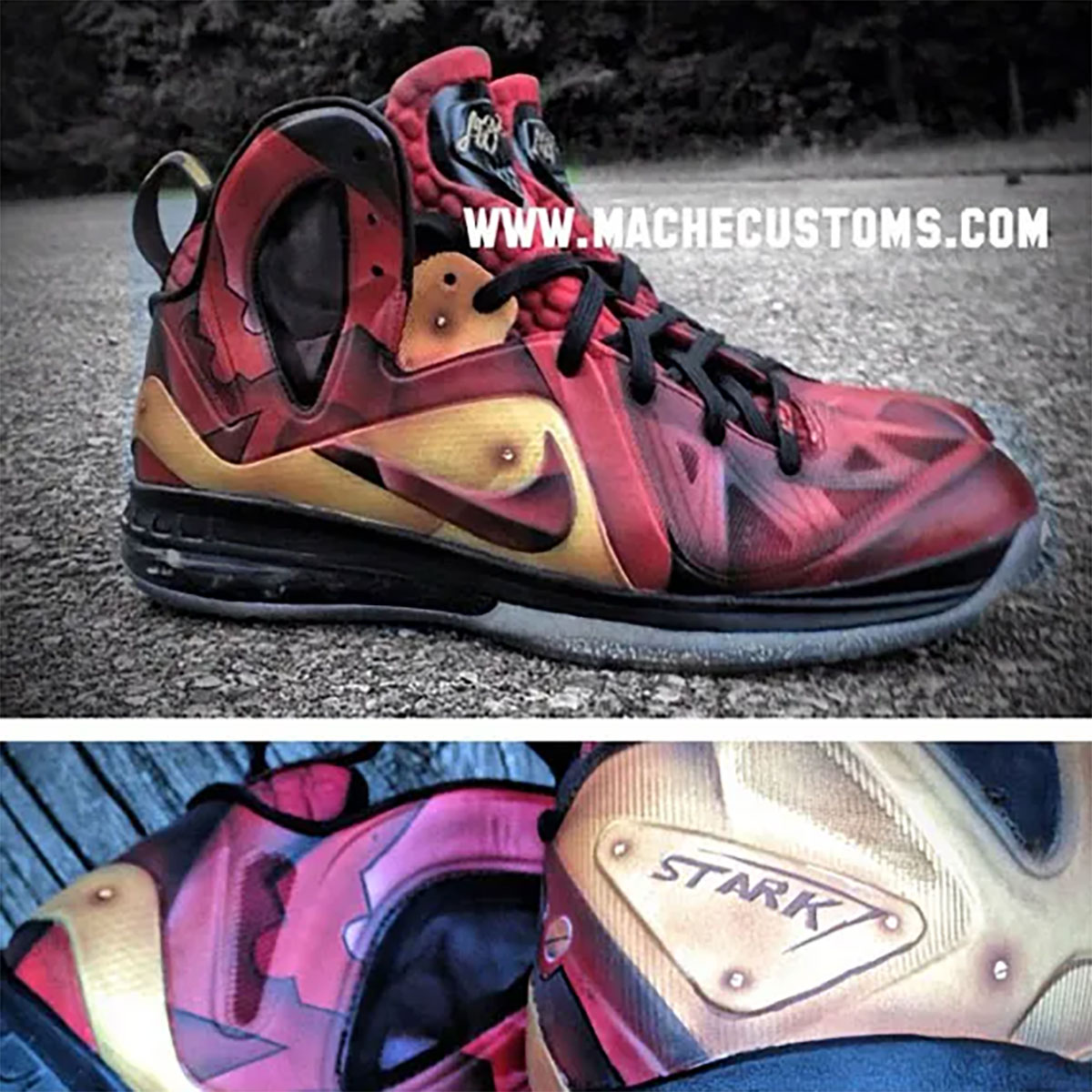 Nike Lebron 9 Elite Iron Man Mchae Customs