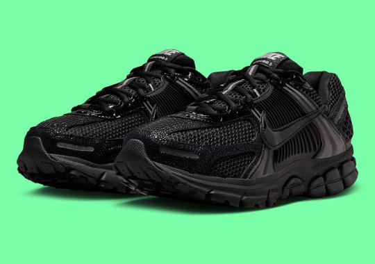 The Nike Zoom Vomero 5 Dresses Up In Black Patent Leather