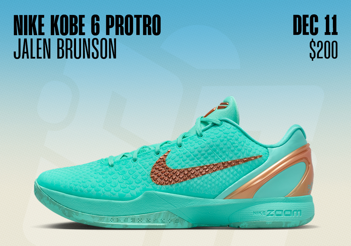 Sneaker Releases December 7 13 Jalen Brunson Nike Kobe 6 Protro