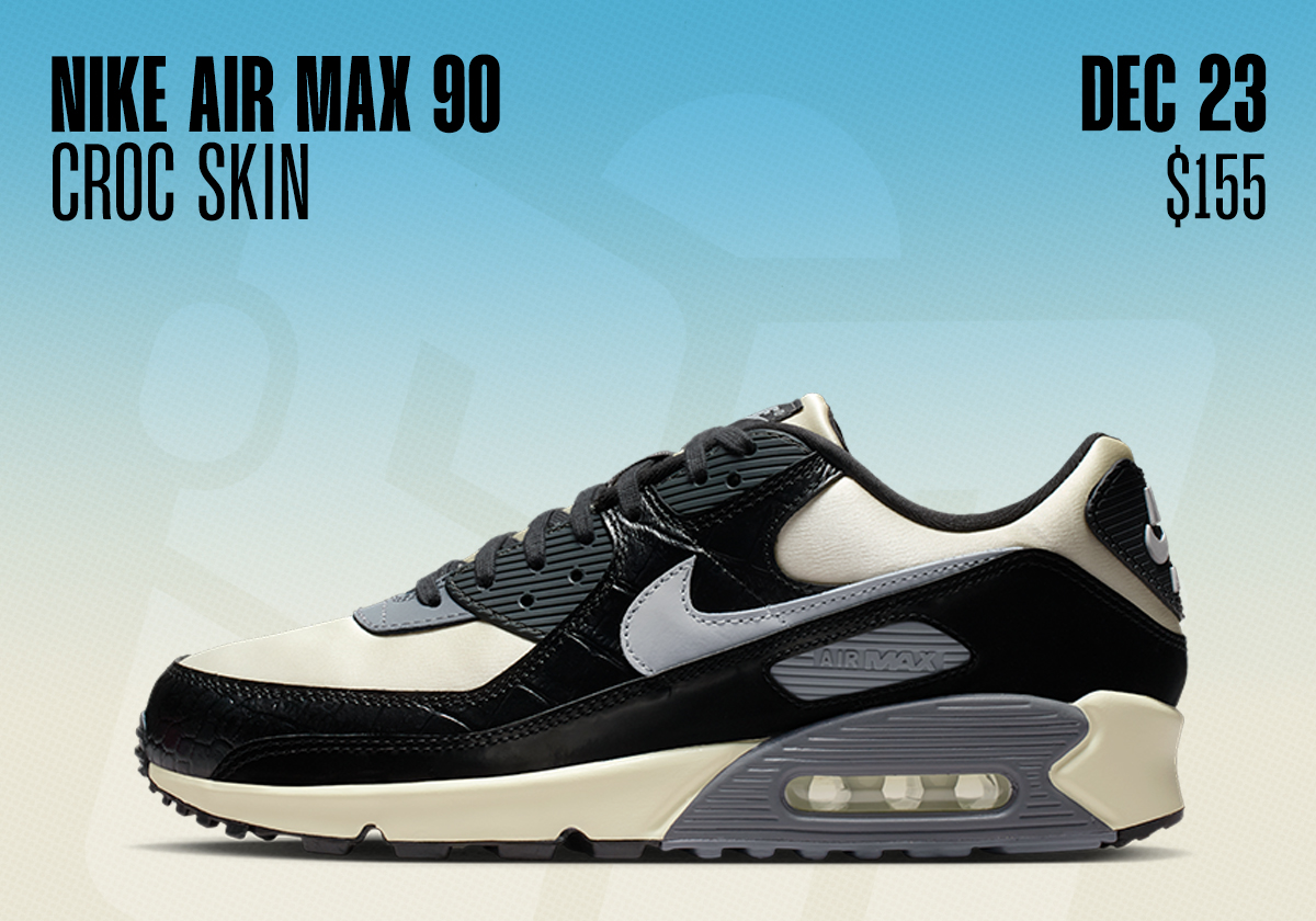 Sneaker Releases November 30 December 6 Nike Air Max 90 Croc Skin