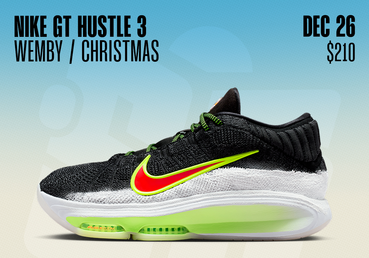 Sneaker Releases November 30 December 6 Nike Gt Hustle 3 Wemby Christmas