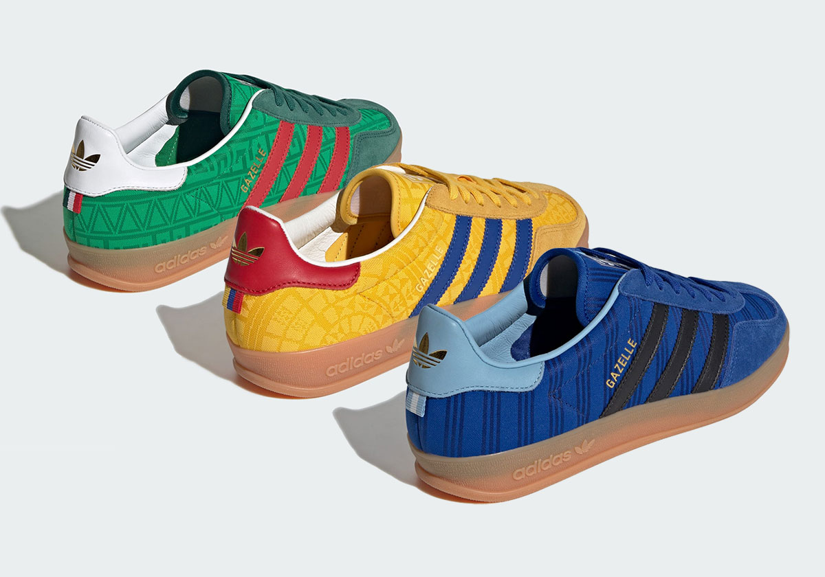 The adidas Gazelle Indoor “Bringbacks” Pack Remembers Country Kits Over The Years