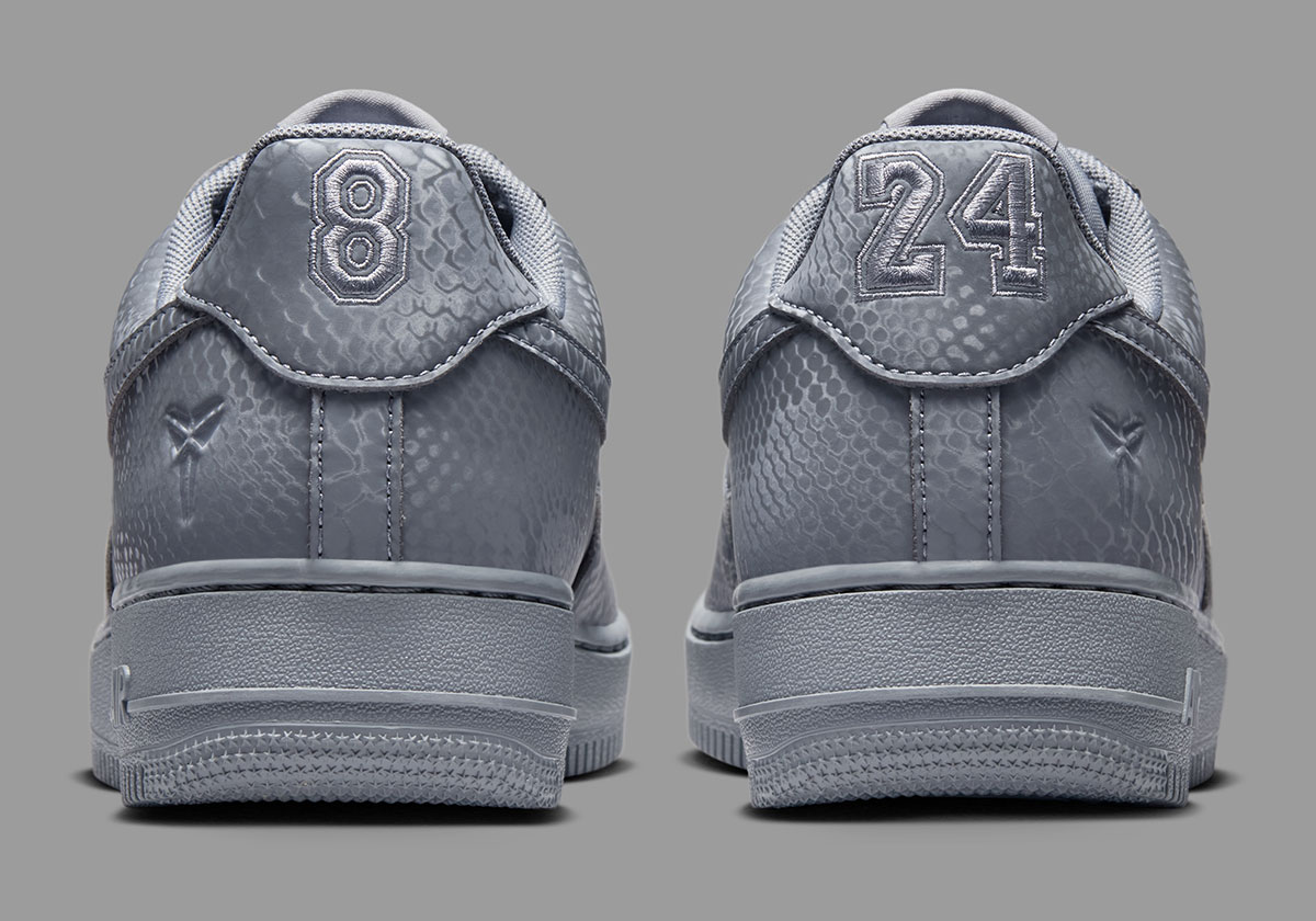 Official Images Of The Kobe Bryant x Nike Air Force 1 Low "Cool Grey"