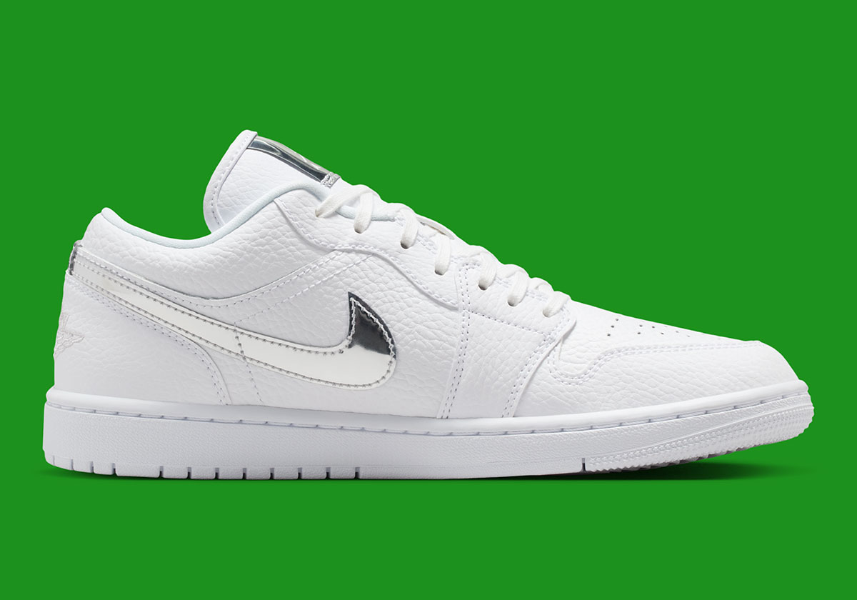 Air Jordan 1 Low White Metallic Silver Iq9381 100 3