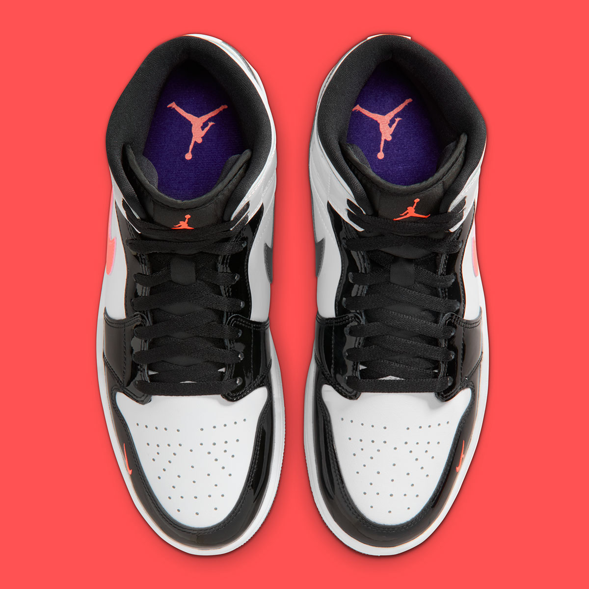 Air Jordan 1 Mid Black White Court Purple Bright Mango Iq9387 010 4