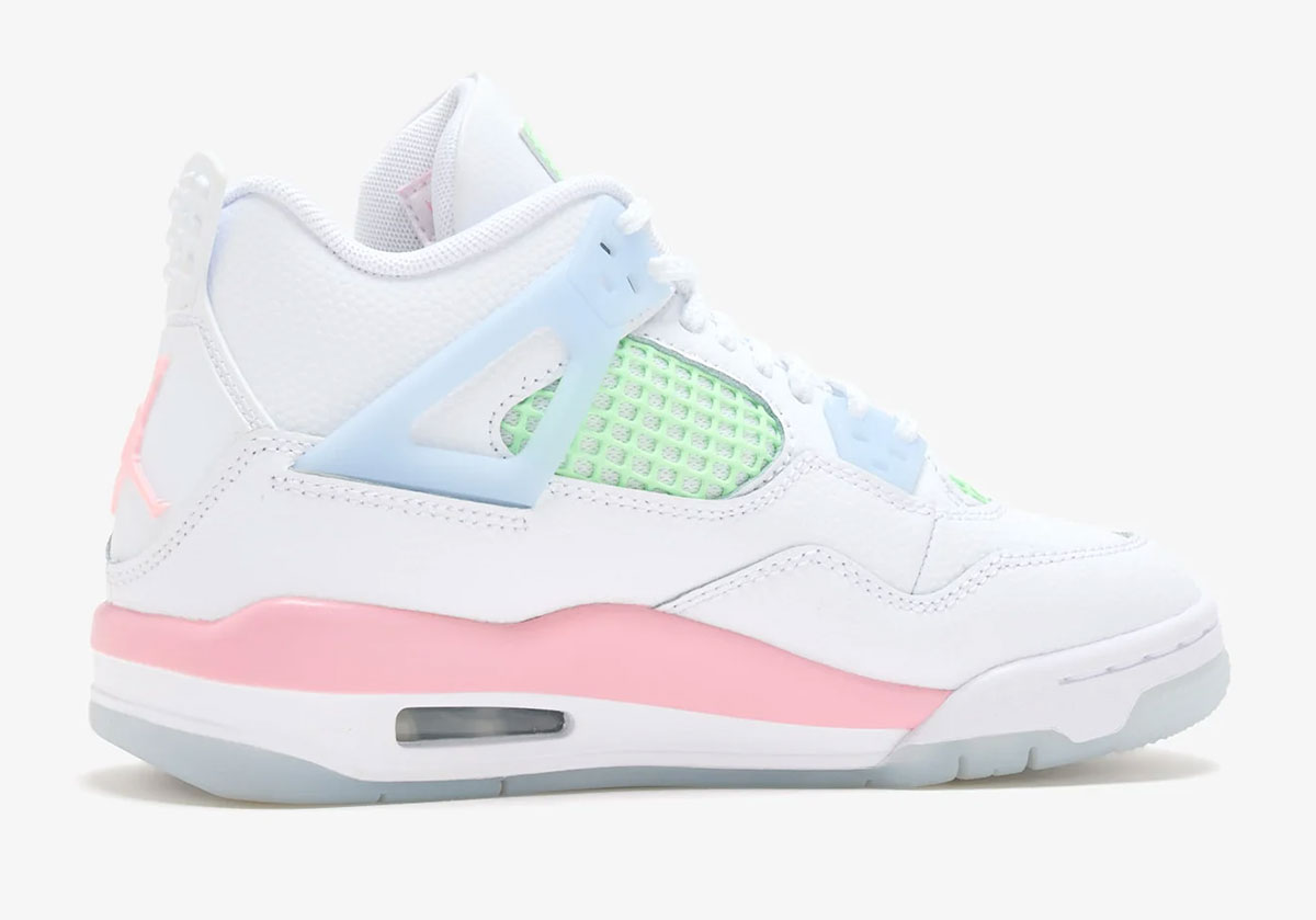 Air Jordan 4 White Half Blue Vapor Green Medium Soft Pink Ib7068 100 3