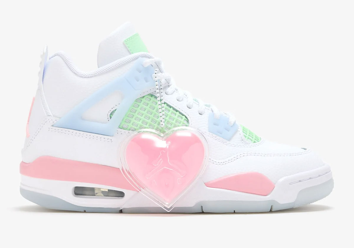 Air Jordan 4 White Half Blue Vapor Green Medium Soft Pink Ib7068 100 4