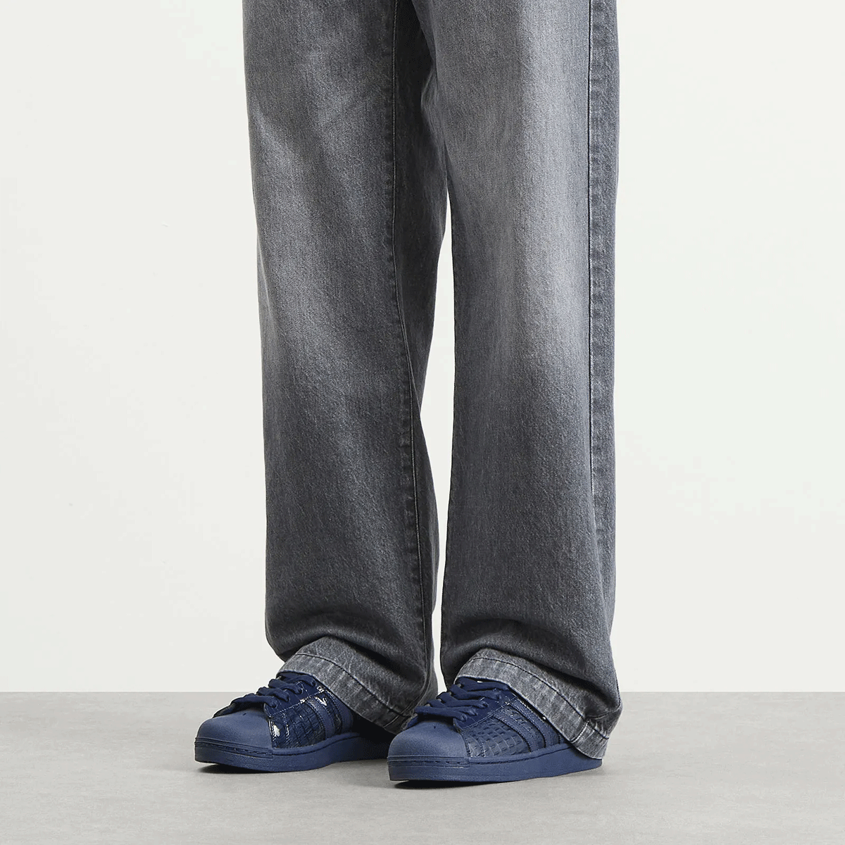 Anthony Edwards Adidas Superstar Navy Croc Ki6585 2