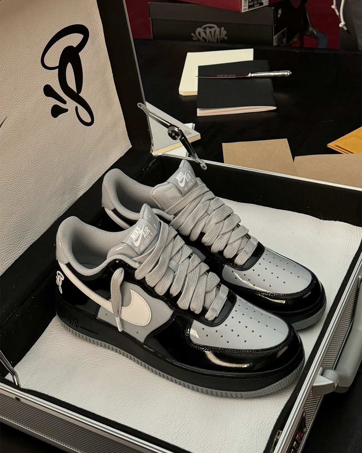 Central Cee Nike Air Force 1 Low Grey Black 1