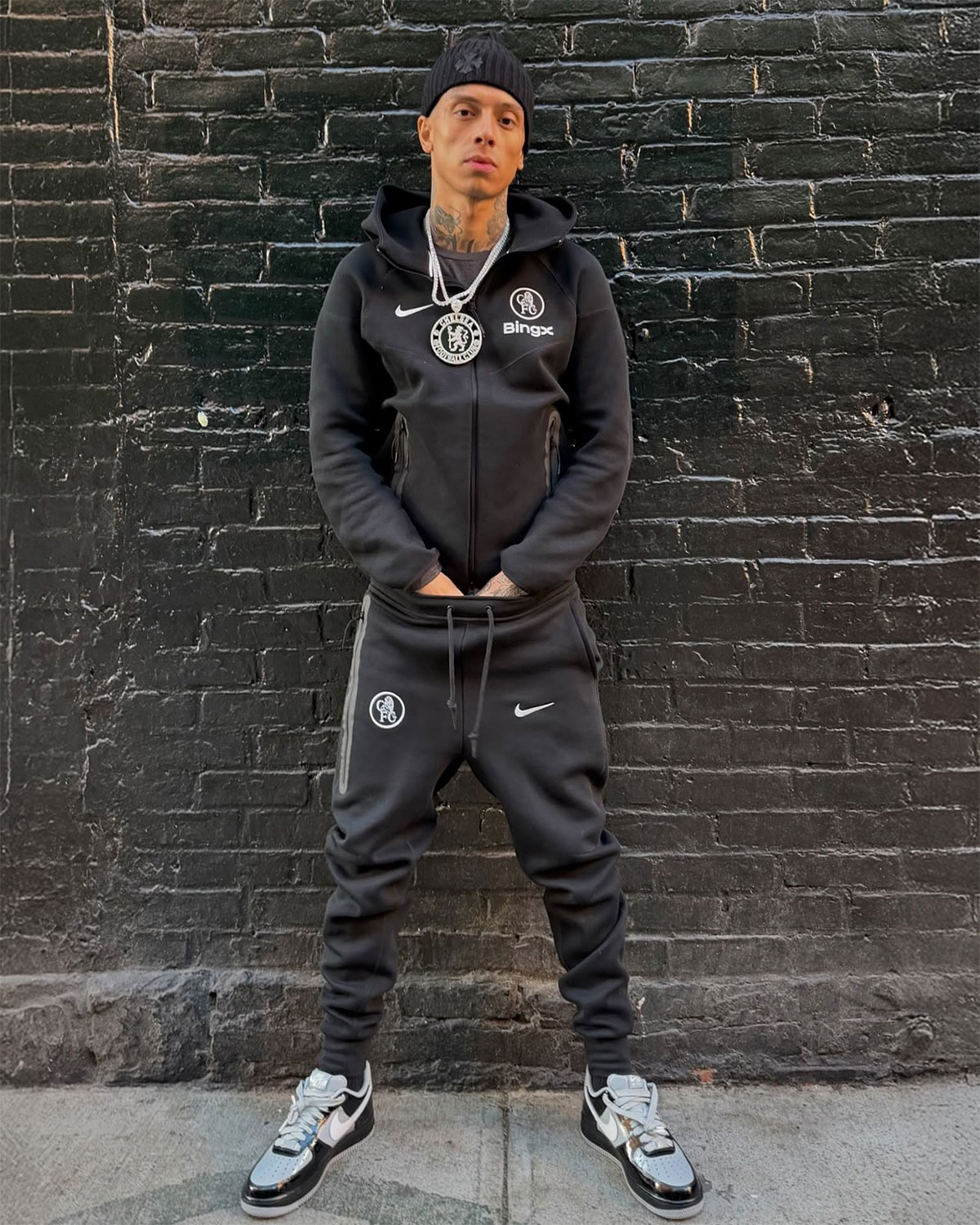 Central Cee Nike Air Force 1 Low Grey Black 3