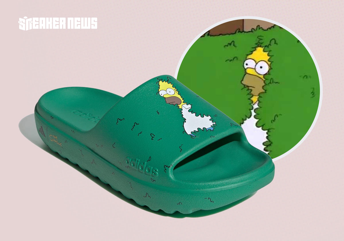 Homer Disappearing In The Bushes Becomes An adidas Slide