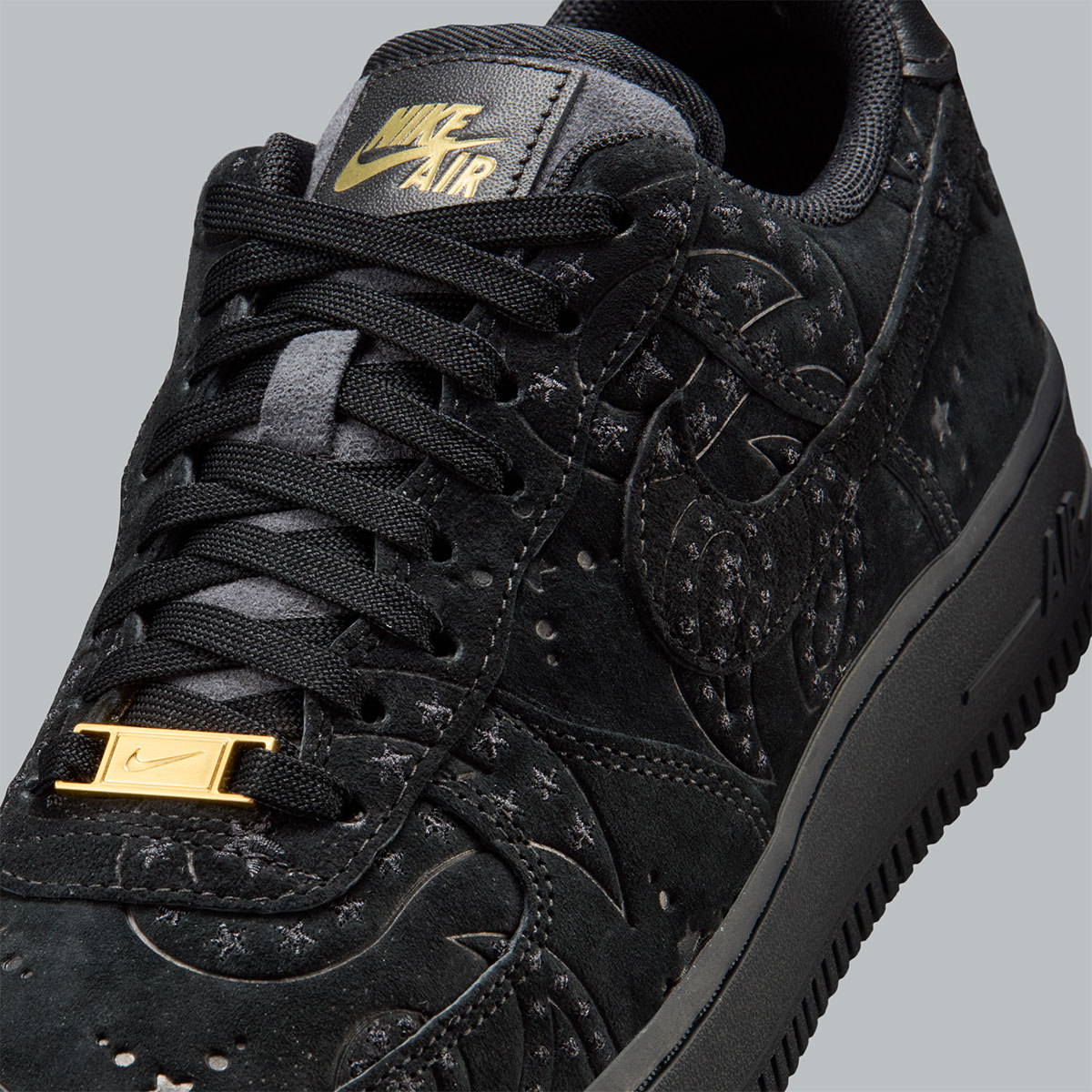 Nike Air Force 1 Low Paisley Suede Black Io1259 001 1