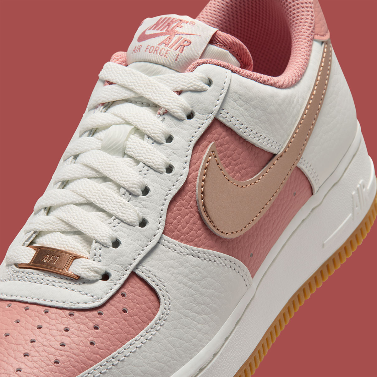 Nike Air Force 1 Low Rust Pink Summit White Metallic Red Bronze Iq0360 685 7