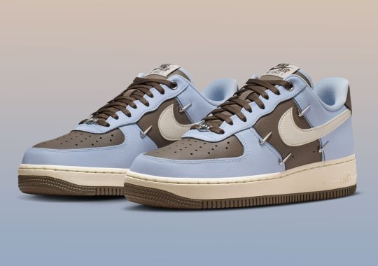 Metallic Mini Swooshes Return On The Nike Air Force 1 Low &ldquo;Hydrogen Blue&rdquo;