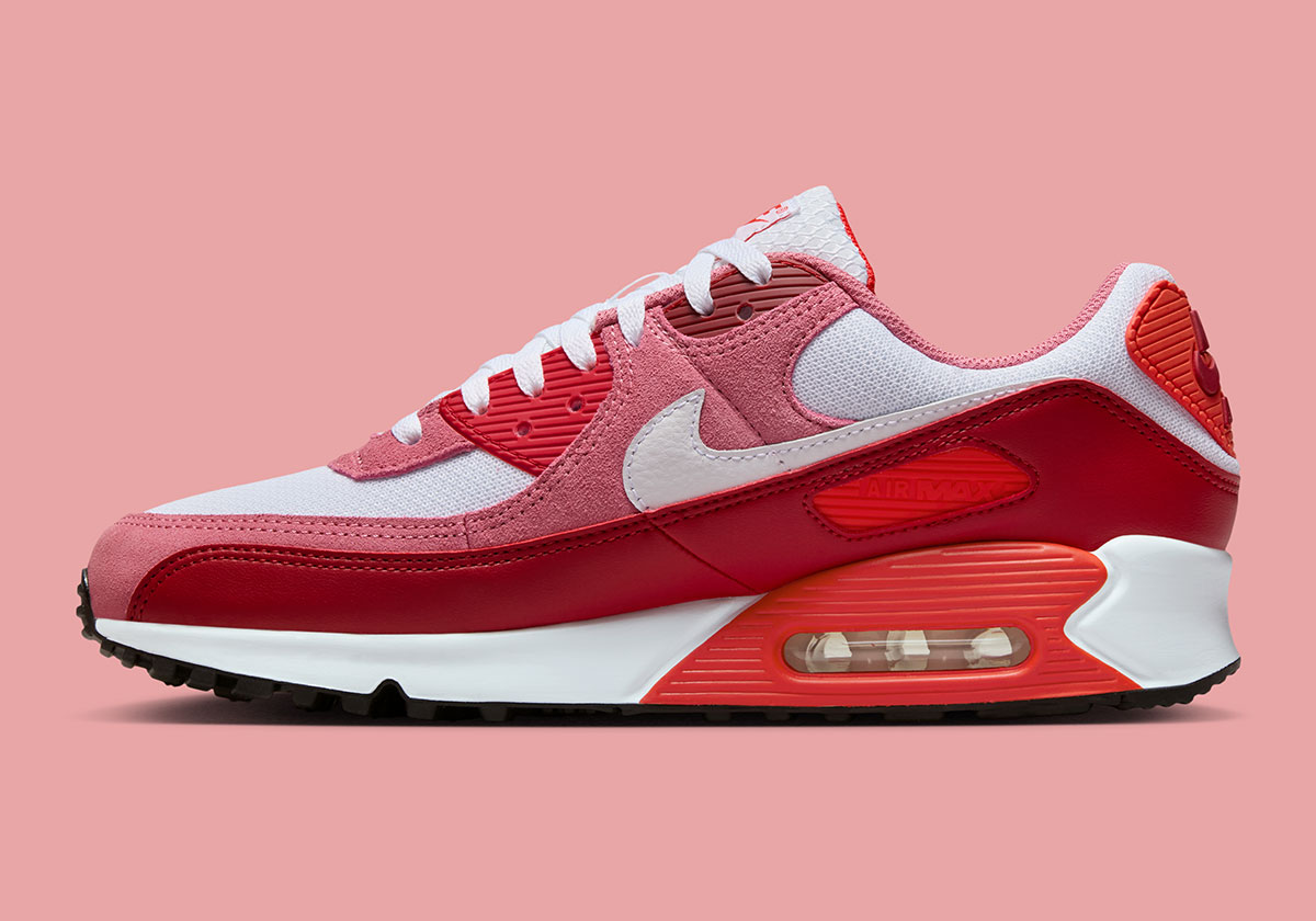 Nike Air Max 90 Peony Light Crimson Team Crimson Dm0029 600 1