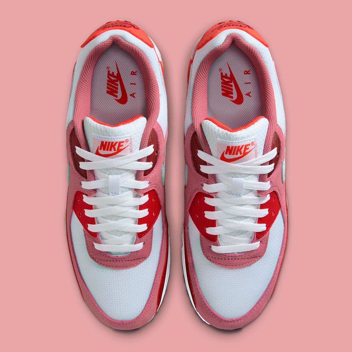 Nike Air Max 90 Peony Light Crimson Team Crimson Dm0029 600 4
