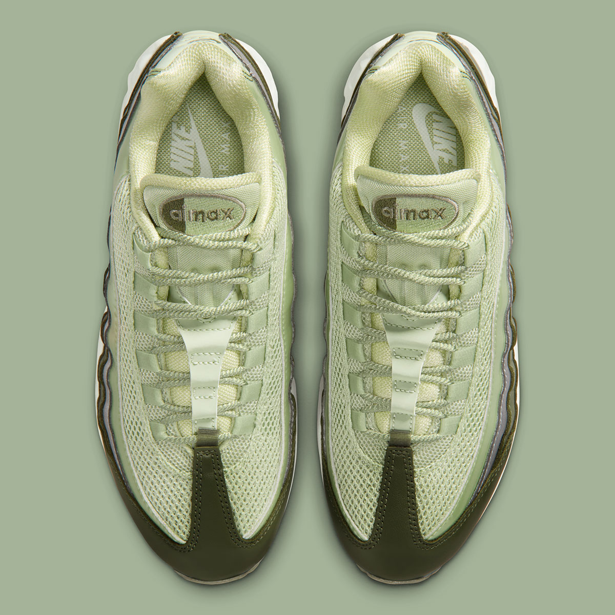Nike Air Max 95 Olive Aura Metallic Silver Spruce Aura Medium Olive Ib6398 300 4