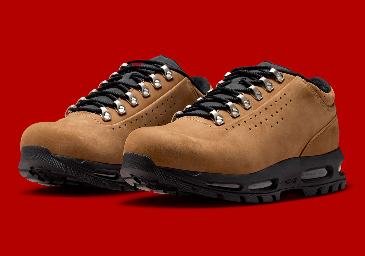 Nike Air Max Goadome Low Taupe Black University Red Iu5915 200 5