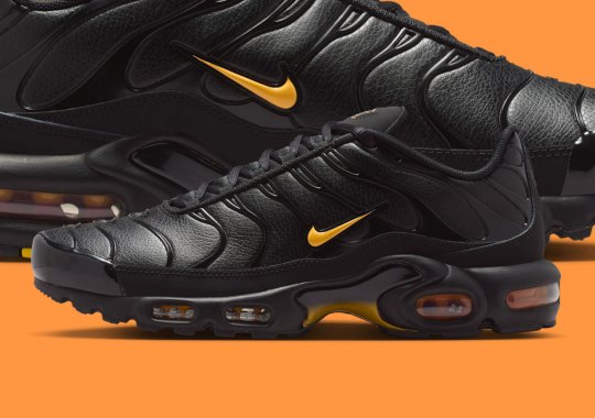 The Nike Air Max Plus Goes Against Type In Black Leather
