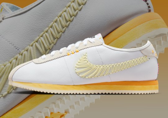 Nike Keeps The Stitches Exposed On This Leather Cortez