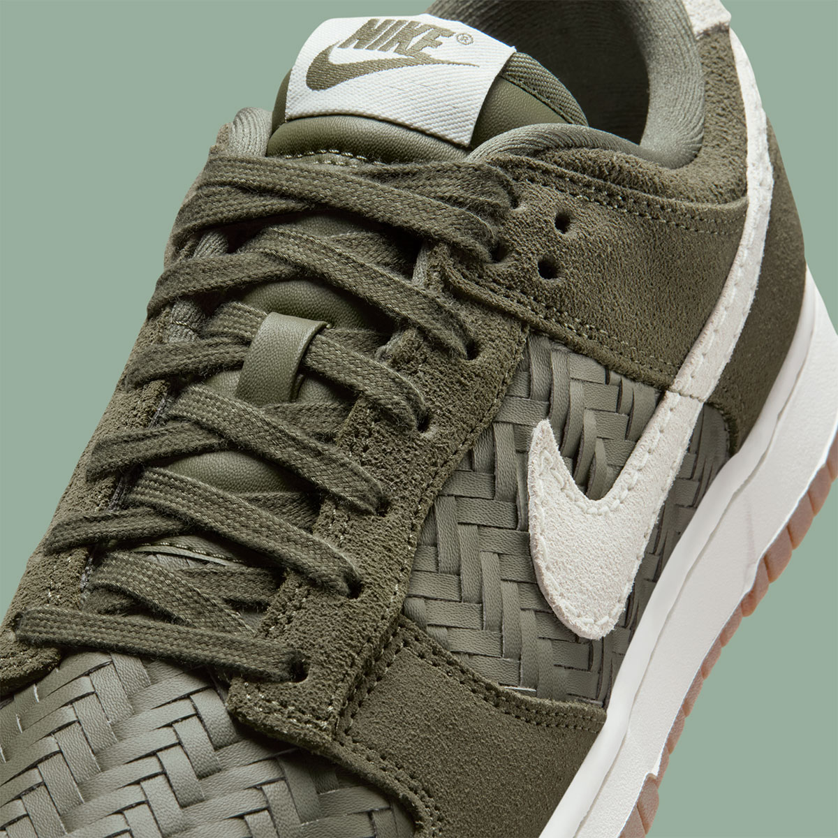 Nike Dunk Low Woven Gum Medium Olive Gum Dark Brown Chalk Ib6161 200 2