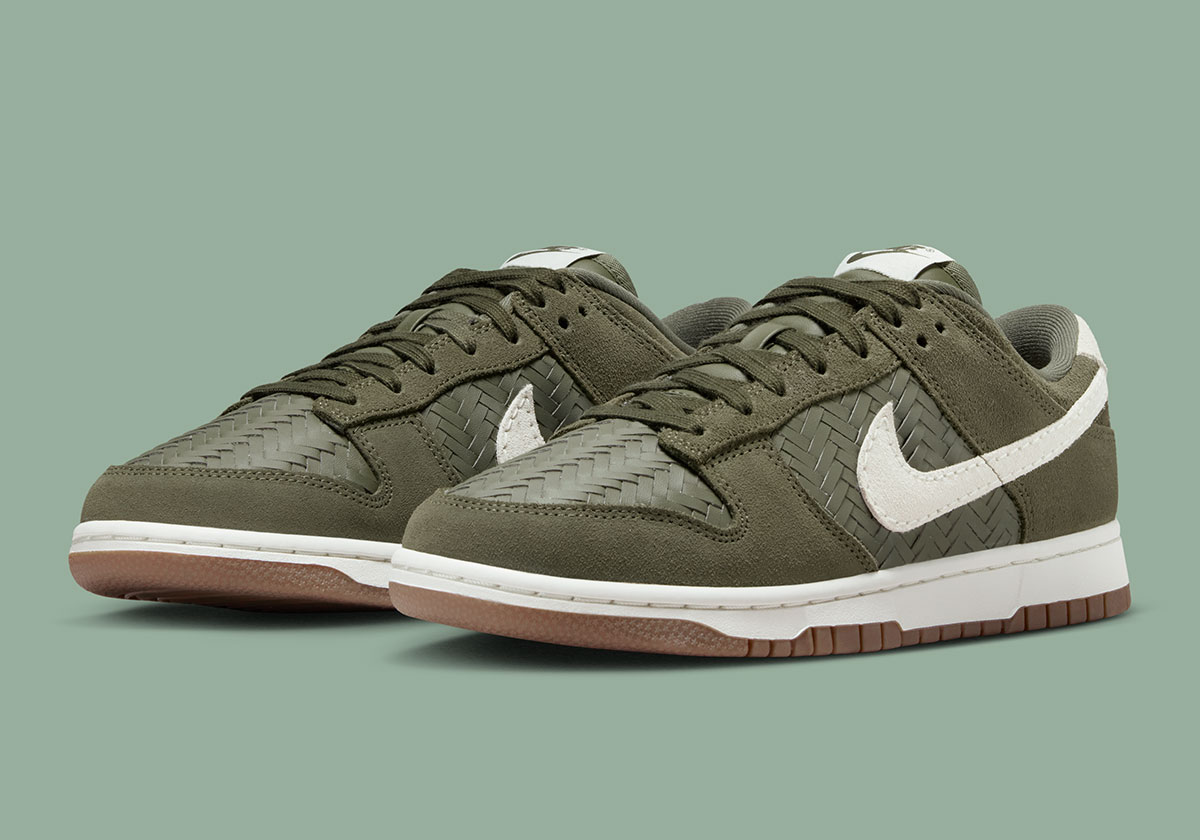 Nike Dunk Low Woven Gum Medium Olive Gum Dark Brown Chalk Ib6161 200 3