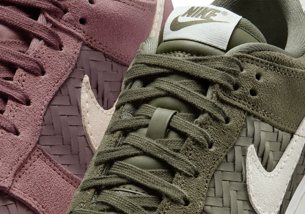 The Nike Dunk Low Adds “Woven” Panels To Two New Colorways