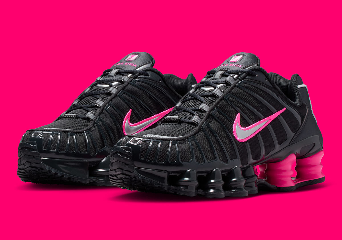 Nike Shox Tl Ring Off Noir Hyper Pink Metallic Silver Iq0273 045 6