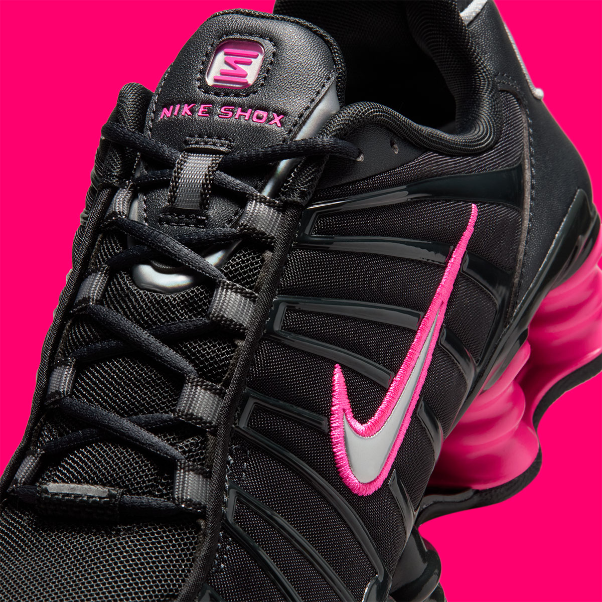 Nike Shox Tl Ring Off Noir Hyper Pink Metallic Silver Iq0273 045 8