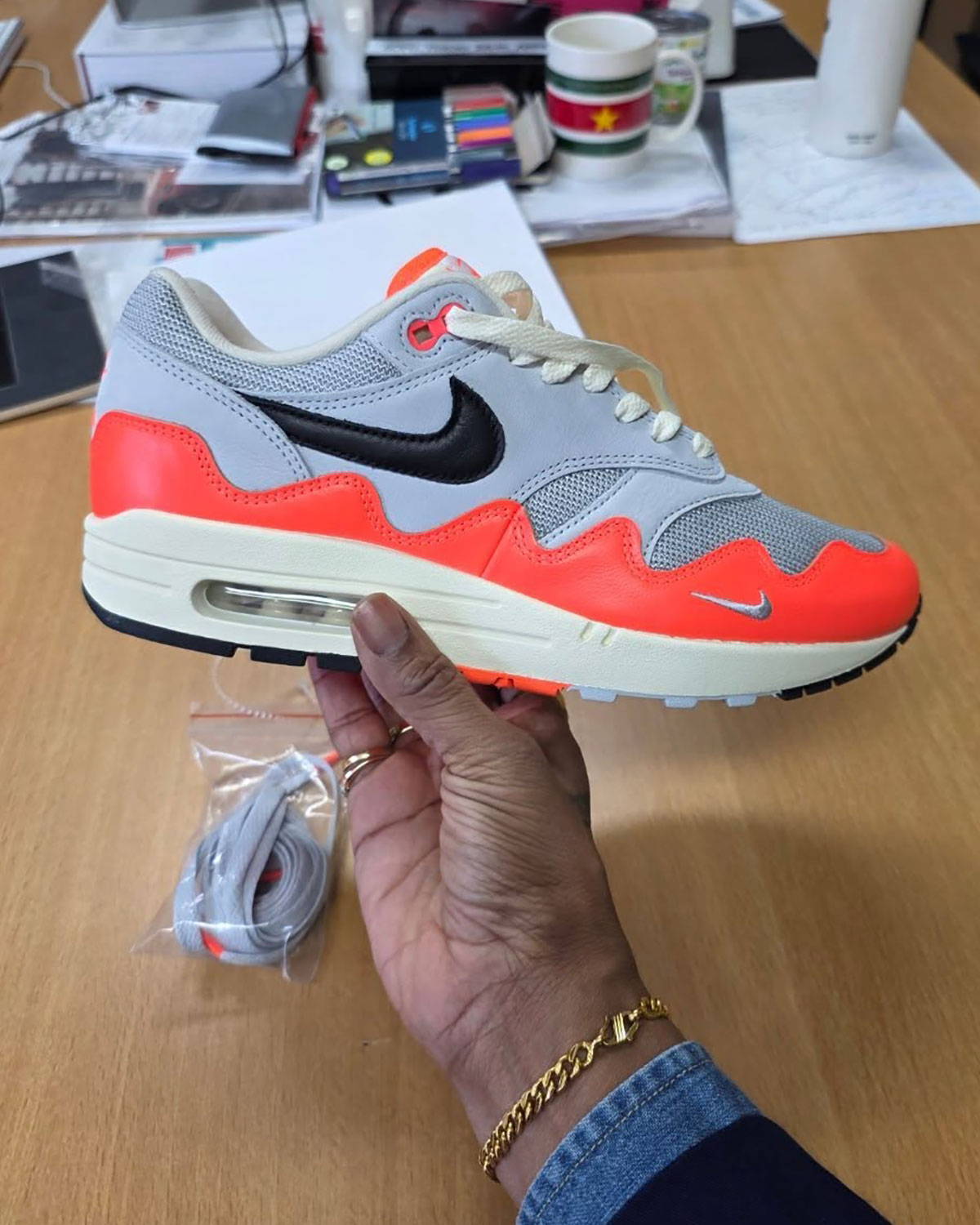 Patta Nike Air Max 1 Waves Orange Grey